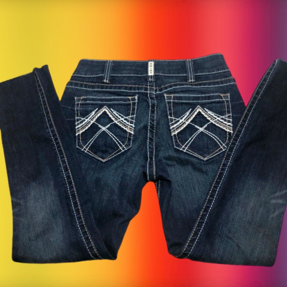 ARIAT Real Denim Jeans Blue Dark Wash Skinny Leg